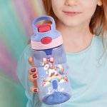 Personalised Fantasy Unicorn Theme 16oz Kid Name Water Bottle with Straw and Spill-Proof Lid Christmas Birthday Gift for Boys Girls