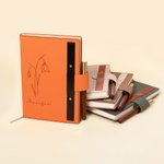 Set di penna e taccuino in pelle PU foderato A5 personalizzato con nome inciso Regalo di Natale di compleanno per insegnanti