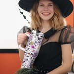 Spersonalizowany kubek Boho Pumpkin Ghost Design 40oz z imienną pokrywką i słomką Prezent urodzinowy na Halloween dla rodziny