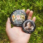 Personalised Wedding Funeral Memorial Photo Button Pin Badge with Name Year and Text In Remembrance Sympathy Gift for Loss of Loved One