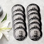 Personalised Wedding Funeral Memorial Photo Button Pin Badge with Name Year and Text In Remembrance Sympathy Gift for Loss of Loved One