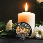 Personalised Wedding Funeral Memorial Photo Button Pin Badge with Name Year and Text In Remembrance Sympathy Gift for Loss of Loved One