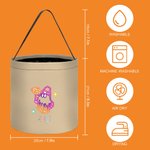Personalizzato Halloween Zucca Neon Nome Fantasma Sacchetto regalo di caramelle con manico Dolcetto o scherzetto Regalo di festa per ragazzi Ragazze