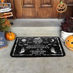 Henkilökohtainen Halaus Skeleton Ouija Board Ovimatto nimi Gothic Home Decor Halloween lahja pariskunnalle Divination harrastajille