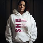 Personalised Self Care She Is Me T-shirt Sweatshirt Hoodie with Name and Inspirational Quotes Birthday Affirmation Gift for Women Girls