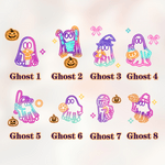 Personalizzato Halloween Zucca Neon Nome Fantasma Sacchetto regalo di caramelle con manico Dolcetto o scherzetto Regalo di festa per ragazzi Ragazze