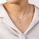 Personalizado Dainty Cruz Nombre Collar Cumpleaños Cristiano Bautizo Regalo para Mujeres