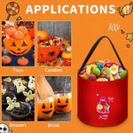 Personalizzato Halloween Zucca Neon Nome Fantasma Sacchetto regalo di caramelle con manico Dolcetto o scherzetto Regalo di festa per ragazzi Ragazze
