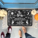 Henkilökohtainen Halaus Skeleton Ouija Board Ovimatto nimi Gothic Home Decor Halloween lahja pariskunnalle Divination harrastajille