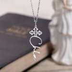 Personalizado Dainty Cruz Nombre Collar Cumpleaños Cristiano Bautizo Regalo para Mujeres
