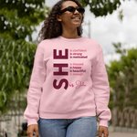 Personalised Self Care She Is Me T-shirt Sweatshirt Hoodie with Name and Inspirational Quotes Birthday Affirmation Gift for Women Girls