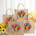 Personalizado Forever Chasing Sunsets Bolsa de yute grande con nombre y dibujos animados Negro Mujeres Fiesta en la playa Vacaciones Cumpleaños Regalo para mujer