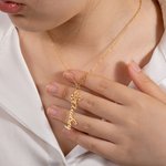 Personalizado Dainty Cruz Nombre Collar Cumpleaños Cristiano Bautizo Regalo para Mujeres