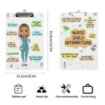 Personalised Cartoon I Trust Myself Daily Affirmations Hanging Clipboard with Name Appreciation Birthday Gift for Nurse Doctor Medical Student