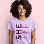 Personalised Self Care She Is Me T-shirt Sweatshirt Hoodie with Name and Inspirational Quotes Birthday Affirmation Gift for Women Girls