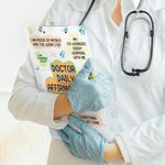 Personalised Cartoon I Trust Myself Daily Affirmations Hanging Clipboard with Name Appreciation Birthday Gift for Nurse Doctor Medical Student