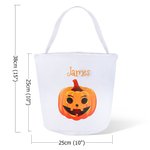 Personalisierter Halloween Süßigkeiten Kürbis-Hexenhut-Korb mit Namen Süßes oder Saures Geschenk für Kinder