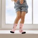 Calcetines personalizados con nombre y elemento de zanahoria y huevo de Pascua para niños