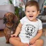 Personlig Söt 1-3 Hund Katt 100% Bomull Baby Bodysuit med Namn Dopgåva för Nyfödda Nya Föräldrar