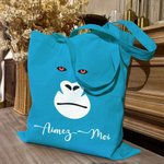 Personalizada Doble Cara Bolsa de Animales con Texto Colorido Arte Bolsa de Tote Accesorio Regalo de Vacaciones para Amantes de la Naturaleza Amantes 