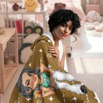 Personalizzato Y2K stile Cartoon personaggio morbido lancio coperta con nome compleanno regalo di Natale per le donne ragazze