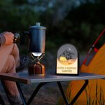 Personlig LED-nattlampa i akryl med text och tema för campingtält Heminredning Tillbehör till fritidsfordon Present till campingälskare