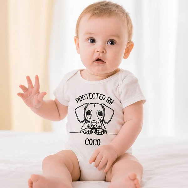 Personlig søt 1-3 hund katt 100% bomull baby body med navn dåpsgave til nyfødte nybakte foreldre
