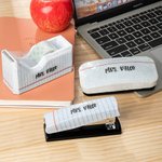 Personalized Glitter Pencil Crayon Notebook Design Stapler Tape Dispenser Board Eraser Set School Office Supplies Appreciation Gift for Teacher