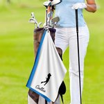 Personlig superabsorberande golfhandduk i bomullsvåffla i flera färger med namnhängande klämma Födelsedagspresent för golfälskare