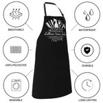 Personalised Multicolour Durable Waterproof Barber Element Apron with Text Barber Shop Beauty Salon Gift for Hair Lovers