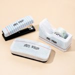 Personalized Glitter Pencil Crayon Notebook Design Stapler Tape Dispenser Board Eraser Set School Office Supplies Appreciation Gift for Teacher