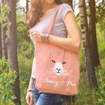 Personalizada Doble Cara Bolsa de Animales con Texto Colorido Arte Bolsa de Tote Accesorio Regalo de Vacaciones para Amantes de la Naturaleza Amantes 