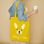 Personalizada Doble Cara Bolsa de Animales con Texto Colorido Arte Bolsa de Tote Accesorio Regalo de Vacaciones para Amantes de la Naturaleza Amantes 