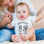 Personlig Söt 1-3 Hund Katt 100% Bomull Baby Bodysuit med Namn Dopgåva för Nyfödda Nya Föräldrar