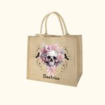 Bolsa de yute con nombre para fiesta de Halloween Truco o Trato para mujeres Niñas