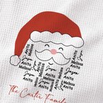 Personalized 100% Cotton Santa Claus 1-28 Names Word Cloud Tea Towel with Kitchen Accessories Christmas Birthday Gift for Mom Grandma