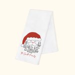Personalized 100% Cotton Santa Claus 1-28 Names Word Cloud Tea Towel with Kitchen Accessories Christmas Birthday Gift for Mom Grandma