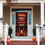 Spersonalizowany Dante Ghost Pattern Banner Okładka na drzwi z imieniem i nazwiskiem Wystrój domu Halloween Party Prezent dla przyjaciela rodziny