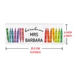 Personalisierte Regenbogen Buntstift Acryl Schreibtisch Namensschild mit Namen Weihnachten Lehrer Wertschätzung Büro Dekor Geschenk für Lehrer