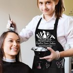 Personalised Multicolour Durable Waterproof Barber Element Apron with Text Barber Shop Beauty Salon Gift for Hair Lovers