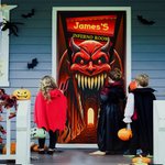 Spersonalizowany Dante Ghost Pattern Banner Okładka na drzwi z imieniem i nazwiskiem Wystrój domu Halloween Party Prezent dla przyjaciela rodziny