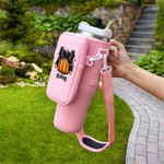 Sac de transport pour bouteille d'eau avec pochette et courroie pour gobelet Stanley 40oz Cadeau d'Halloween pour les femmes