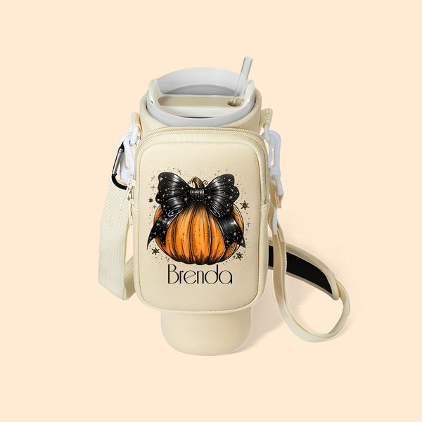 Sac de transport pour bouteille d'eau avec pochette et courroie pour gobelet Stanley 40oz Cadeau d'Halloween pour les femmes