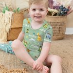 Personalised Cute Dinosaur Soft Kid Pyjamas Set with Name Birthday Christmas Gift for Boys Girls