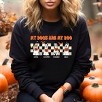 Sweatshirt Personnalisé avec 1-4 Chiens de Fantômes et Noms My Dog Is My Boo Cadeau Halloween pour Amoureux d'Animal de Compagnie