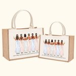 Borsa in tela di iuta personalizzata con nome e citazione di benedizione Festa di nozze Festa di addio al nubilato Regalo per la sposa