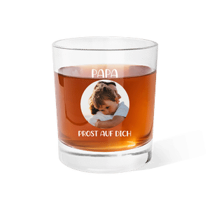 Personalisiertes Foto Whiskyglas 295ml mit Text Gravur Whiskey Gläser Oktoberfest Vatertag Geburtstag Geschenk für Papa Opa
