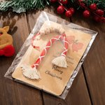 Decorazione personalizzata di bastoncini di zucchero fatti a mano con carta Regalo di Natale per amici di famiglia