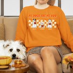 Sweatshirt Personnalisé avec 1-4 Chiens de Fantômes et Noms My Dog Is My Boo Cadeau Halloween pour Amoureux d'Animal de Compagnie