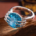 Personalized Gothic Skull Hand Birthstone Ring with Engraved Name Minimalist Jewelry Halloween Birthday Gift for Women
